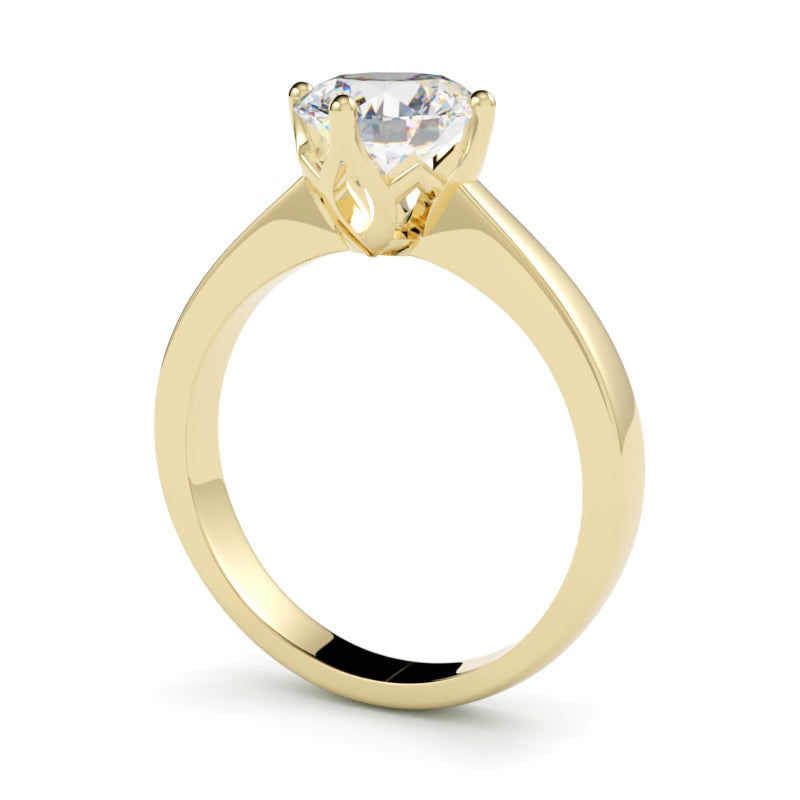 Pierścionek z diamentem Aurelia z żółtego złota 750 – GOLDPORT Szczecin